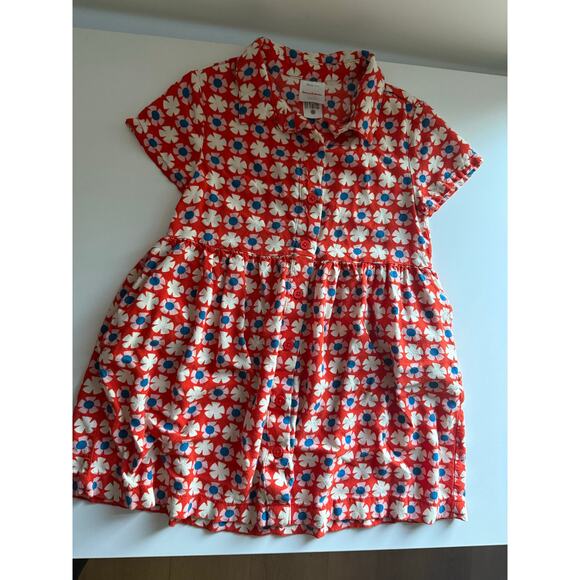 $50 Hanna Andersson Girls Collared Button Front Dress - 4 - Picture 3 of 5